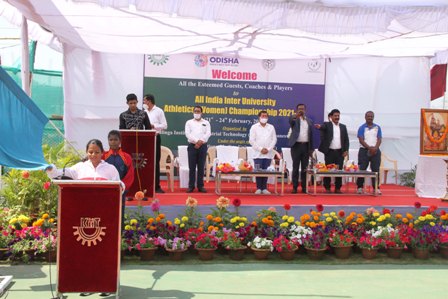 81वीं अखिल भारतीय अन्तर –विश्वविद्यालयनीय महिला एथलेटिक चैंपियनशिपः2021-22 कीट में उद्घाटित