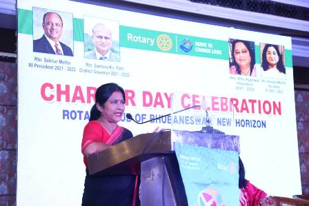 नवयौवन दर्शन के दिन रोटरी क्लब आफ  भुवनेश्वर न्यू होराइजीन ने मनाया चार्ट्ड डे