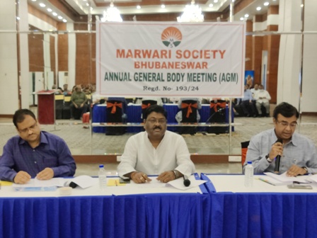 सर्वसम्मति से मारवाडी सोसायटी,भुवनेश्वर के  पुनः अध्यक्ष बने  युवा समाजसेवी संजय लाठ