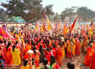 श्रीश्याम फाल्गुनी निशान शोभा यात्रा में लगभग एक हजार भक्तों ने लिया हिस्सा
