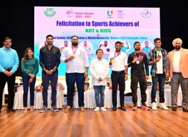 एशियन गेम्स और विश्वविद्यालयीन स्पोर्ट्स में पदक जीतने वाले कीट खिलाड़ियों को किया गया सम्मानित
