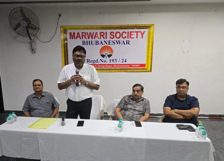 देवस्नान पूर्णिमा के पावन अवसर पर पुरी रथयात्रा के दिन  7जुलाई को जगन्नाथ भक्त सेवा की तैयारी हेतु मारवाड़ी सोसायटी भुवनेश्वर ने बुलाई  अपनी कार्याकरिणी की अहम बैठक