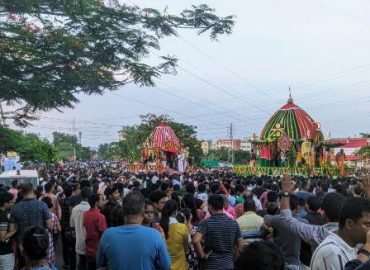 श्रीवाणी क्षेत्र  जगन्नाथ मंदिर की ओर से अनुष्ठित हुई भगवान  जगन्नाथ की घोषयात्रा