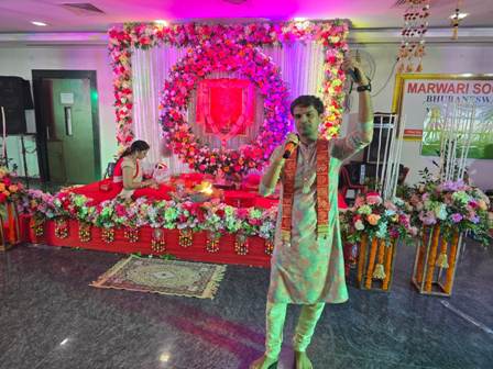 मामस भुवनेश्वर के सौजन्य से नवरात्र के उपलक्ष्य में स्थानीय मारवाड़ भवन में माता की चौकी अनुष्ठित