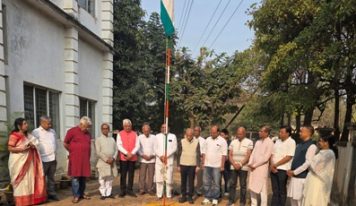 मारवाड़ी सोसायटी,भुवनेश्वर के अध्यक्ष संजय लाठ ने  किया 77वें गणतंत्र दिवस का ध्वजारोहण