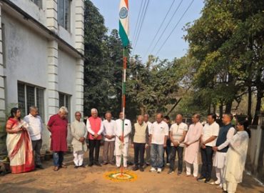 मारवाड़ी सोसायटी,भुवनेश्वर के अध्यक्ष संजय लाठ ने  किया 77वें गणतंत्र दिवस का ध्वजारोहण